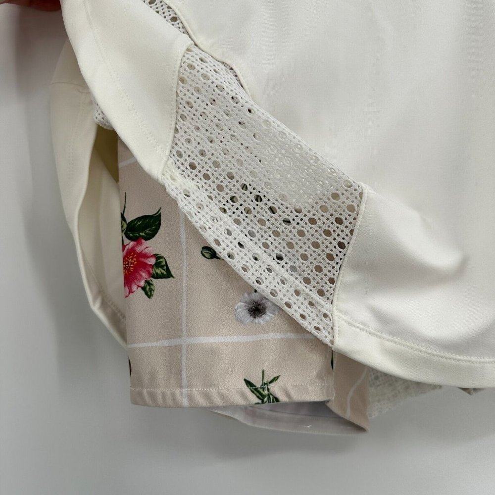 Tuckernuck TNUCK Sport White/Fresh Buds Perforated Skort/Skirt sz S Tennis Prep - Picture 3 of 6